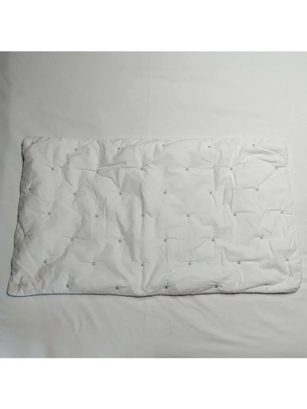 West Elm White Silver Tufted King Pillow Sham Cover